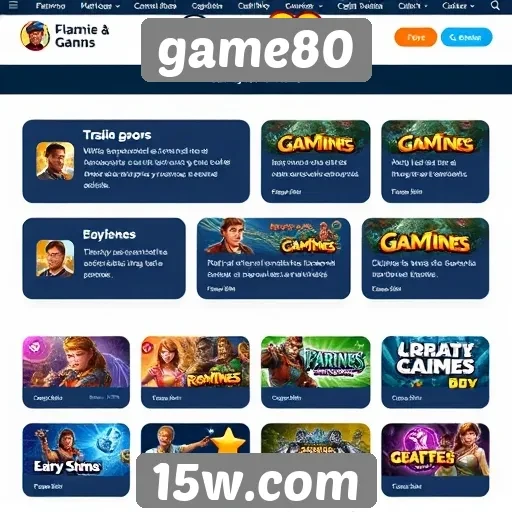 Análise das principais funcionalidades do site game80